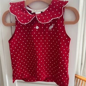 The Beaufort Bonnet Company Red Polka Dot Polo